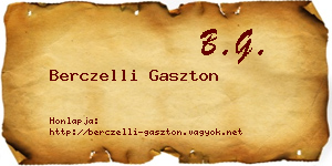 Berczelli Gaszton névjegykártya